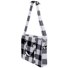 Black And White Plaided  Cross Body Office Bag by ConteMonfrey