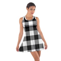 Black And White Plaided  Cotton Racerback Dress by ConteMonfrey