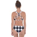 Black and white plaided  Criss Cross Bikini Set View2