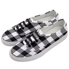 Black And White Plaided  Women s Classic Low Top Sneakers by ConteMonfrey