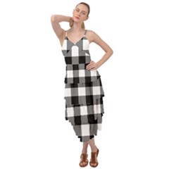 Black And White Plaided  Layered Bottom Dress by ConteMonfrey