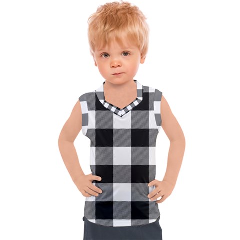 Black And White Plaided  Kids  Sport Tank Top by ConteMonfrey