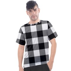 Black And White Plaided  Men s Sport Top by ConteMonfrey