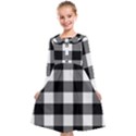 Black and white plaided  Kids  Midi Sailor Dress View1