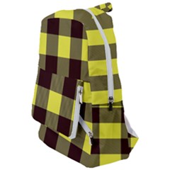 Black And Yellow Big Plaids Travelers  Backpack by ConteMonfrey