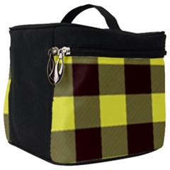 Black And Yellow Big Plaids Make Up Travel Bag (big) by ConteMonfrey