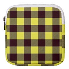 Black And Yellow Big Plaids Mini Square Pouch by ConteMonfrey