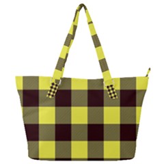 Black And Yellow Big Plaids Full Print Shoulder Bag by ConteMonfrey