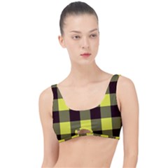 Black And Yellow Big Plaids The Little Details Bikini Top by ConteMonfrey