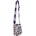 Gray, purple and blue plaids Shoulder Strap Belt Bag View1