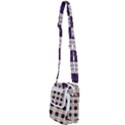 Gray, purple and blue plaids Shoulder Strap Belt Bag View2