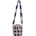 Gray, purple and blue plaids Shoulder Strap Belt Bag View3