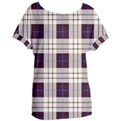 Gray, Purple And Blue Plaids Women s Oversized Tee by ConteMonfrey