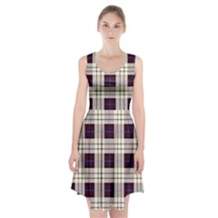 Gray, Purple And Blue Plaids Racerback Midi Dress by ConteMonfrey