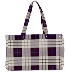 Gray, Purple And Blue Plaids Canvas Work Bag by ConteMonfrey