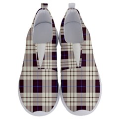 Gray, Purple And Blue Plaids No Lace Lightweight Shoes by ConteMonfrey