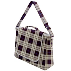 Gray, Purple And Blue Plaids Box Up Messenger Bag by ConteMonfrey