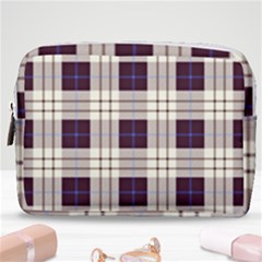 Gray, Purple And Blue Plaids Make Up Pouch (medium) by ConteMonfrey