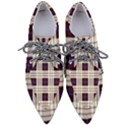 Gray, purple and blue plaids Pointed Oxford Shoes View1