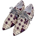 Gray, purple and blue plaids Pointed Oxford Shoes View2