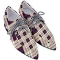 Gray, purple and blue plaids Pointed Oxford Shoes View3