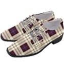 Gray, purple and blue plaids Women Heeled Oxford Shoes View2