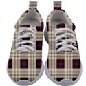 Gray, purple and blue plaids Kids Athletic Shoes View1