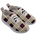 Gray, purple and blue plaids Kids Athletic Shoes View3