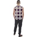 Gray, purple and blue plaids Men s Regular Tank Top View2