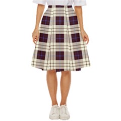 Gray, Purple And Blue Plaids Classic Short Skirt by ConteMonfrey