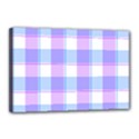 Cotton candy plaids - Blue, pink, white Canvas 18  x 12  (Stretched) View1