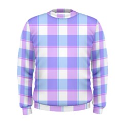 Cotton Candy Plaids - Blue, Pink, White Men s Sweatshirt by ConteMonfrey