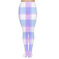 Cotton Candy Plaids - Blue, Pink, White Tights by ConteMonfrey