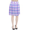 Cotton candy plaids - Blue, pink, white Pleated Skirt View1