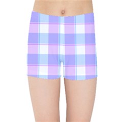 Cotton Candy Plaids - Blue, Pink, White Kids  Sports Shorts by ConteMonfrey