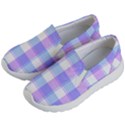 Cotton candy plaids - Blue, pink, white Kids Lightweight Slip Ons View2