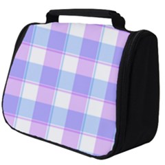 Cotton Candy Plaids - Blue, Pink, White Full Print Travel Pouch (big) by ConteMonfrey