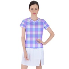 Cotton Candy Plaids - Blue, Pink, White Women s Sports Top by ConteMonfrey