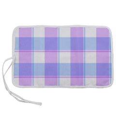 Cotton Candy Plaids - Blue, Pink, White Pen Storage Case (m) by ConteMonfrey