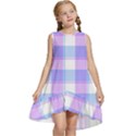 Cotton candy plaids - Blue, pink, white Kids  Frill Swing Dress View1