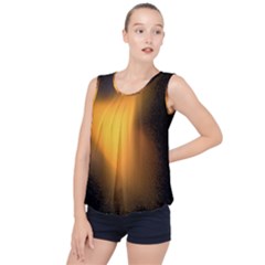 Gnarl Bubble Hem Chiffon Tank Top by Sparkle