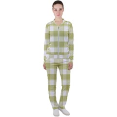 Green Tea Plaids - Green White Casual Jacket And Pants Set by ConteMonfrey