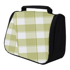 Green Tea Plaids - Green White Full Print Travel Pouch (small) by ConteMonfrey