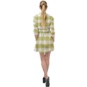 Green tea plaids - Green white Mini Skater Shirt Dress View2