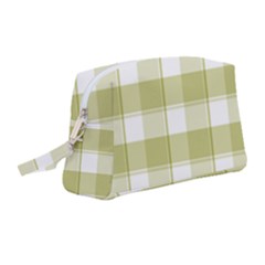 Green Tea Plaids - Green White Wristlet Pouch Bag (medium) by ConteMonfrey