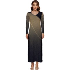 Lightfocus Long Sleeve Velour Longline Maxi Dress