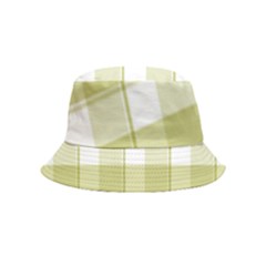 Green Tea Plaids - Green White Inside Out Bucket Hat (kids) by ConteMonfrey