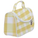 Cute plaids white yellow Satchel Handbag View2