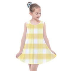 Cute Plaids White Yellow Kids  Summer Dress by ConteMonfrey