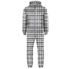 Small White Lines - Plaids Hooded Jumpsuit (men) by ConteMonfrey